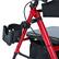 Alt View 3. Metro Mobility - M913P 2 in 1 Rollator Walker & Transport Wheelchair for Seniors, 8" Wheels with Seat for All Terrain, 300 lb Capacity - Red.