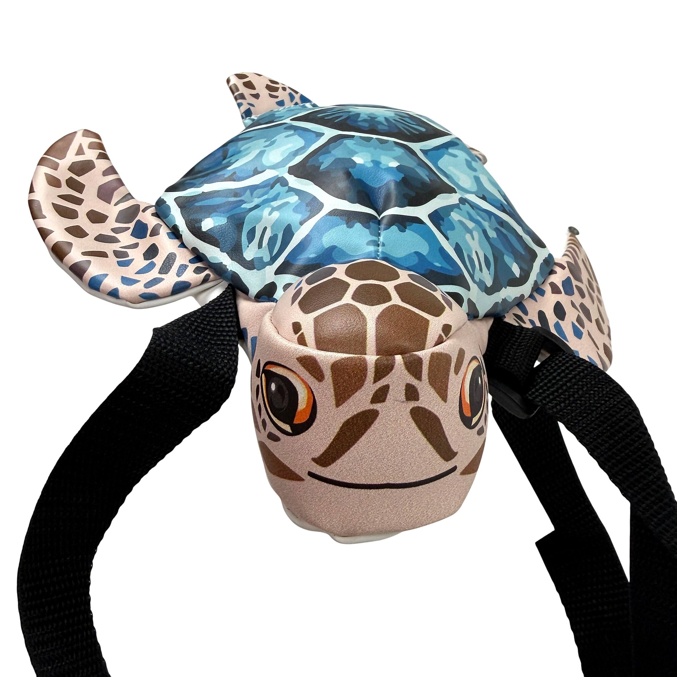 Alt View 2. Things2Die4 - Sea Turtle Crossbody Bag Blue Vinyl Adjustable Strap Women's Small Purse - Blue.