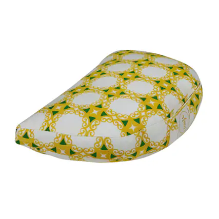 Front. Maji Sports - Om Zafu Yoga Meditation Pillow - Yellow Green.