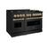 Left. ZLINE - 48 in. Wide 8 Burner Autograph Classic Dual Fuel Black Stainless Range w/ Bronze Accents (CDRBZ-48-CB) - Black Stainless Steel.