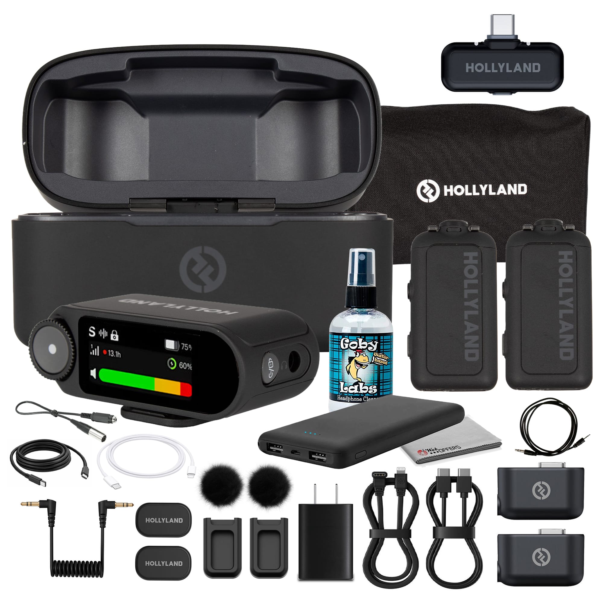 HOLLYLAND - Lark MAX 2 Wireless Microphone Combo (Space Gray) - Space Gray