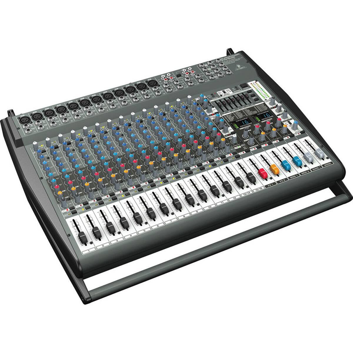 Alt View 1. Behringer - Behringer EUROPOWER PMP6000 1600W 20-Ch Powered Mixer, w/2x 25' XLR Cable.