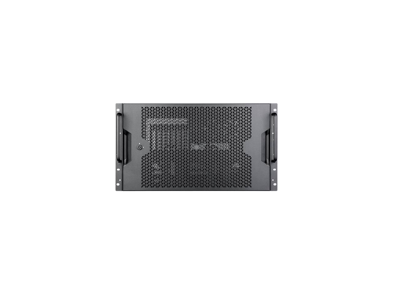 Alt View 2. SilverStone - SilverStone RM600 6U Rackmount Chassis featuring Dual PSU Compatibility and Triple 360mm Radiator Support - Silver.