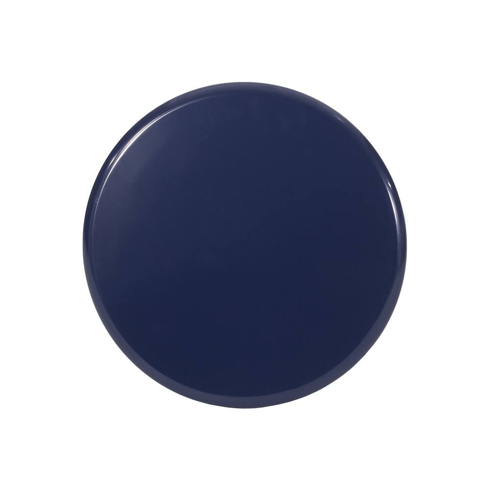 Alt View 4. Loheer - Loheer Outdoor Iron Side Tables Set of 2 Navy Blue Modern Flared Design Metal Accent Tables for Patio - Navy Blue.