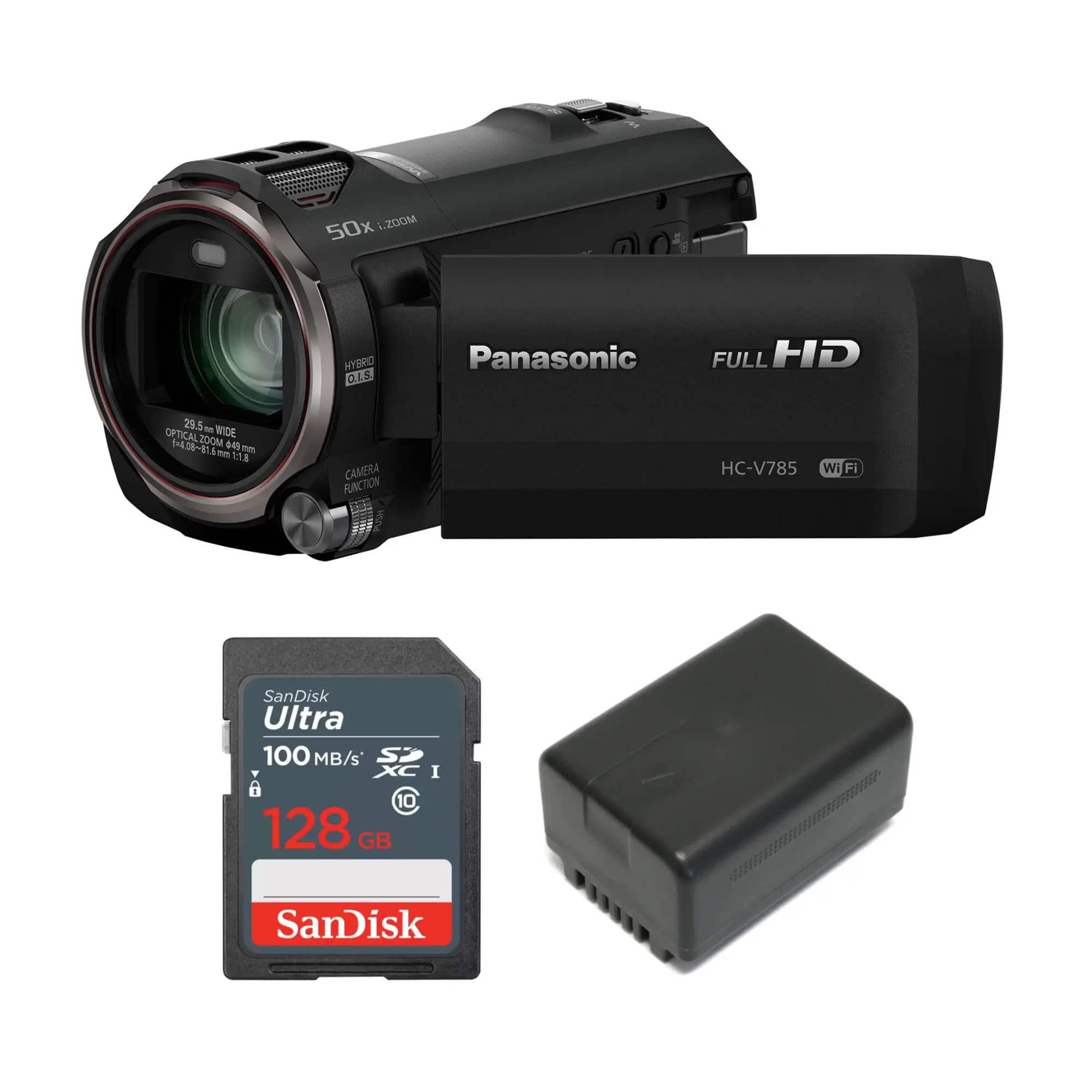 Panasonic HC V785K Full HD Video Camera Camcorder with 128GB