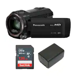 Panasonic - HC-V785K Full HD Video Camera Camcorder with 128GB SD Card and Battery