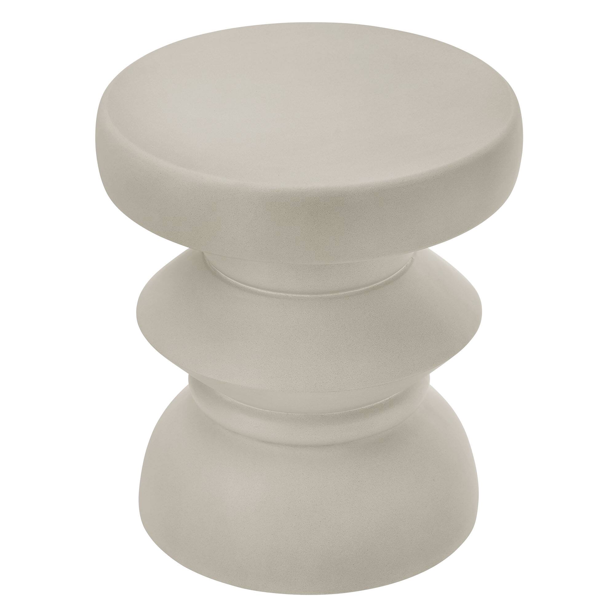 Alt View 4. Modway - Terza Indoor - Outdoor Patio Concrete Side Table by Modway - Light Gray.