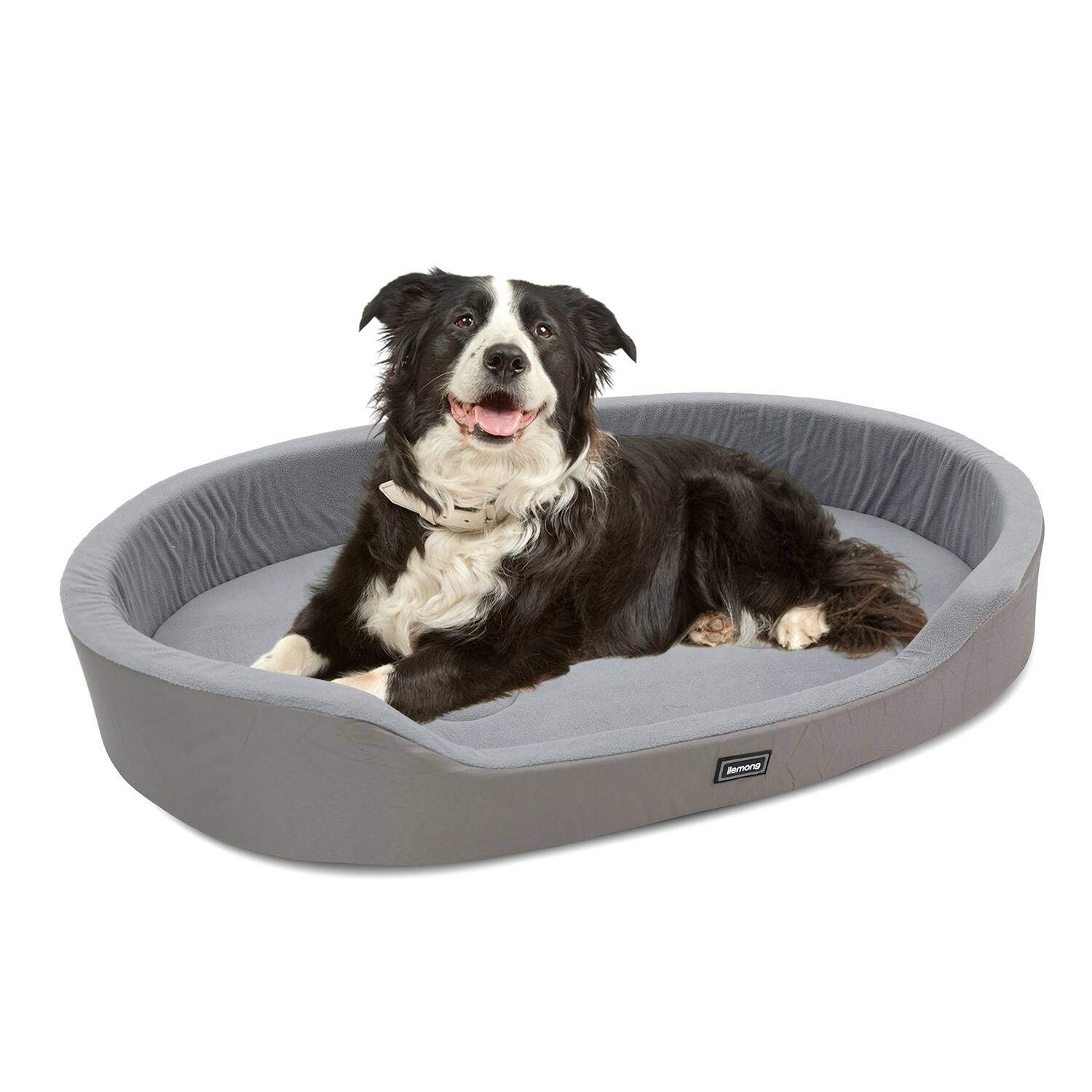 Alt View 4. Siljoy - Warm Reversible Pet Bed for Large Dogs, Removable & Washable Waterproof Mat with High‑Density Sponge - Gray.