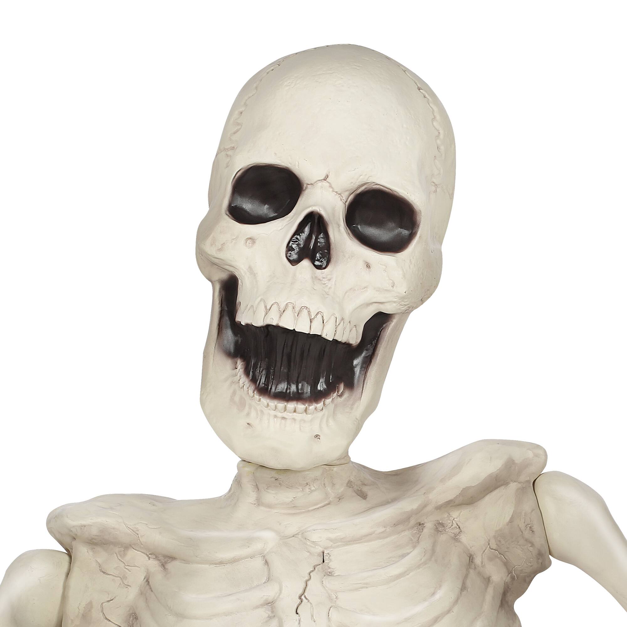 Alt View 2. BOO BOX - Halloween Groundbreaking Skeleton - Scary Outdoor Halloween Yard Decor - White.