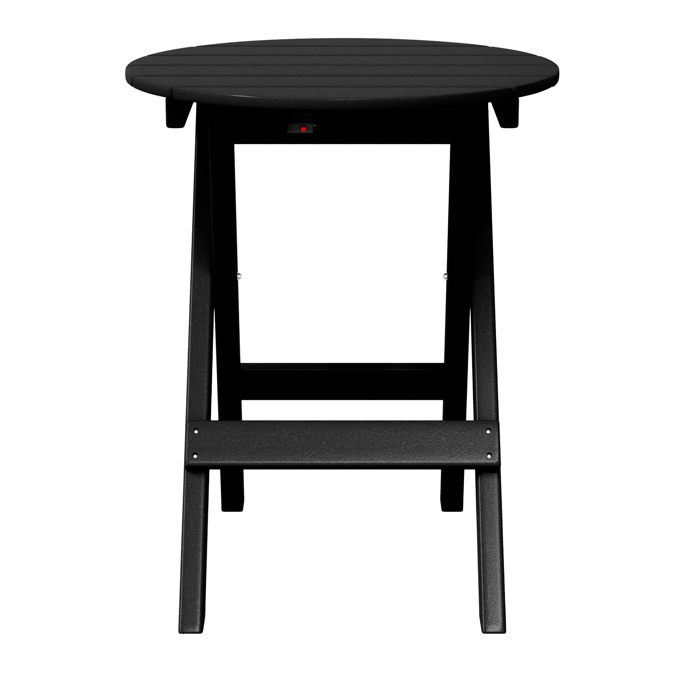 WestinTrends - Malibu HDPE Outdoor 24.5 Inch Round Portable Folding Patio Dining Table - Black price history on PriceWatchPro