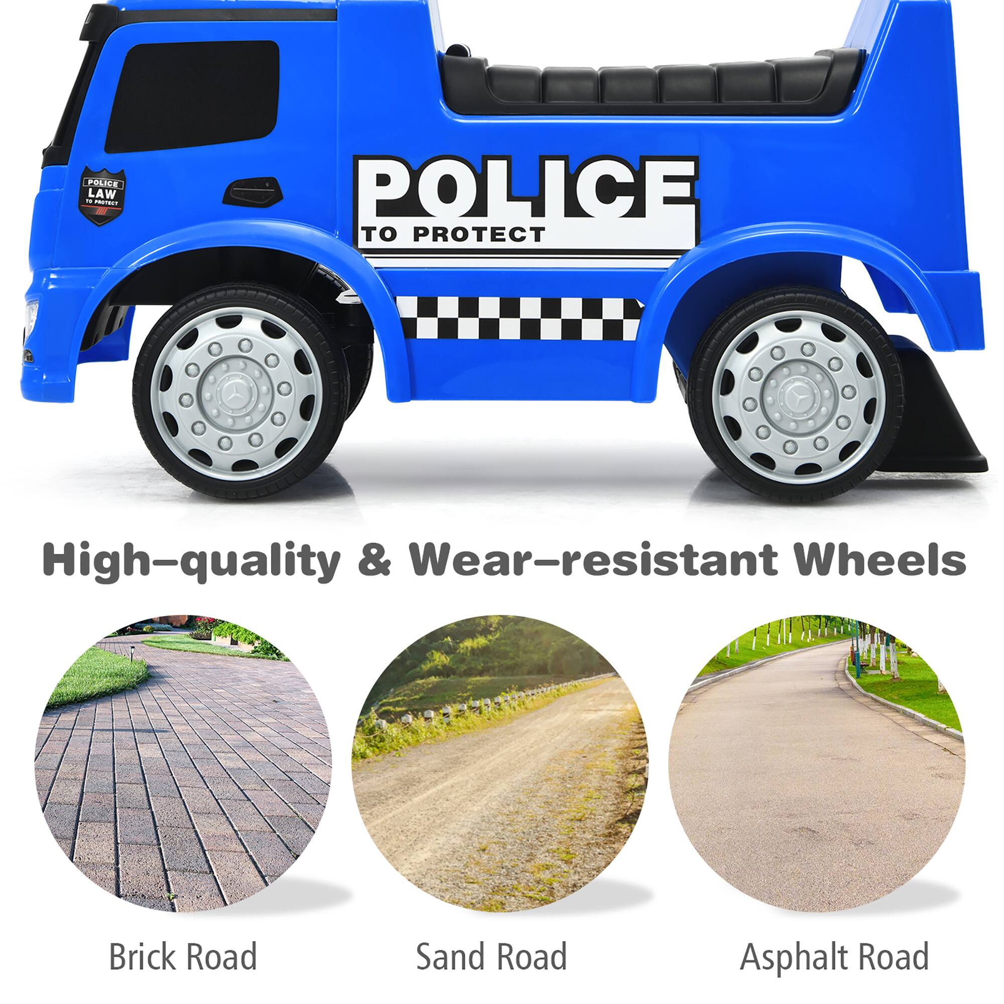 POLICE LAW - PTE POLICE TO PROTECT

High-quality & Wear-resistant Wheels

Brick Road

Sand Road

Asphalt Road