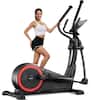 Front. UMAY - ET70 Elliptical Trainer Machine for Home, 15.5" Stride & Heart Rate, 16 Levels Magnetic Drive, Dual Handlebars, 400 lbs - Black.