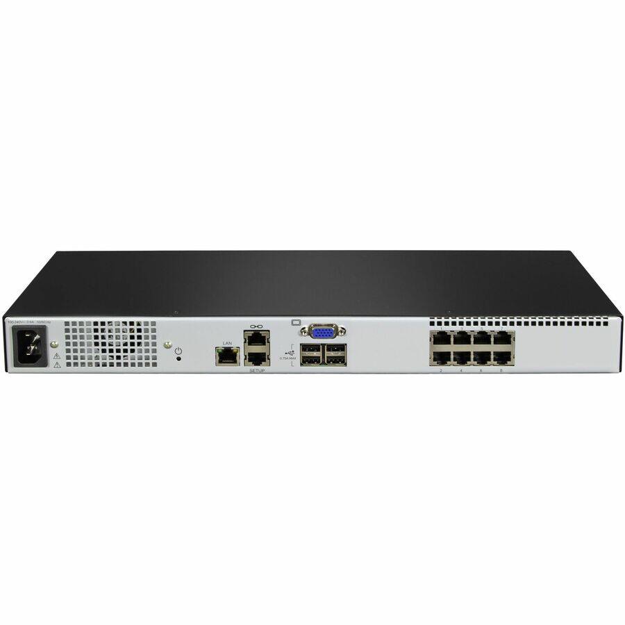 Alt View 1. LIEBERT - AutoView AV3108 KVM Switchbox - Black.