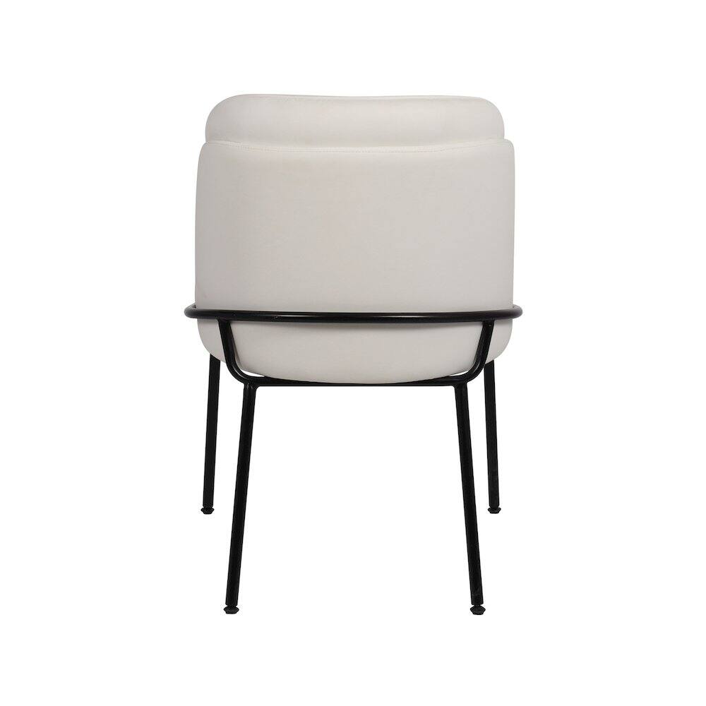 Alt View 1. Meridian Furniture - Jagger White Vegan Leather Dining Chair, Set of 2 - White.
