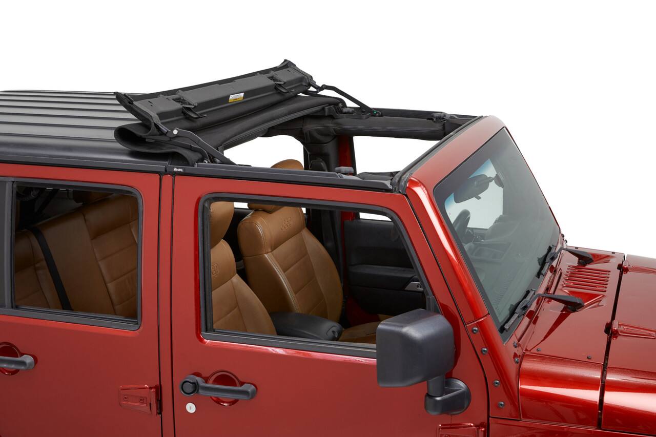 Back. Bestop - Sunrider for Hardtop - Jeep '07-18 Wrangler JK (Premium Black Twill; 2-Door or 4-Door) - Black.