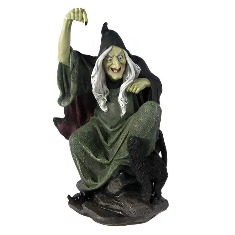 FC Design - 10.5"H Witch Playing with Cat Figurine Statue Office Desk Tabletop Home Decor Gift - Multi-Color