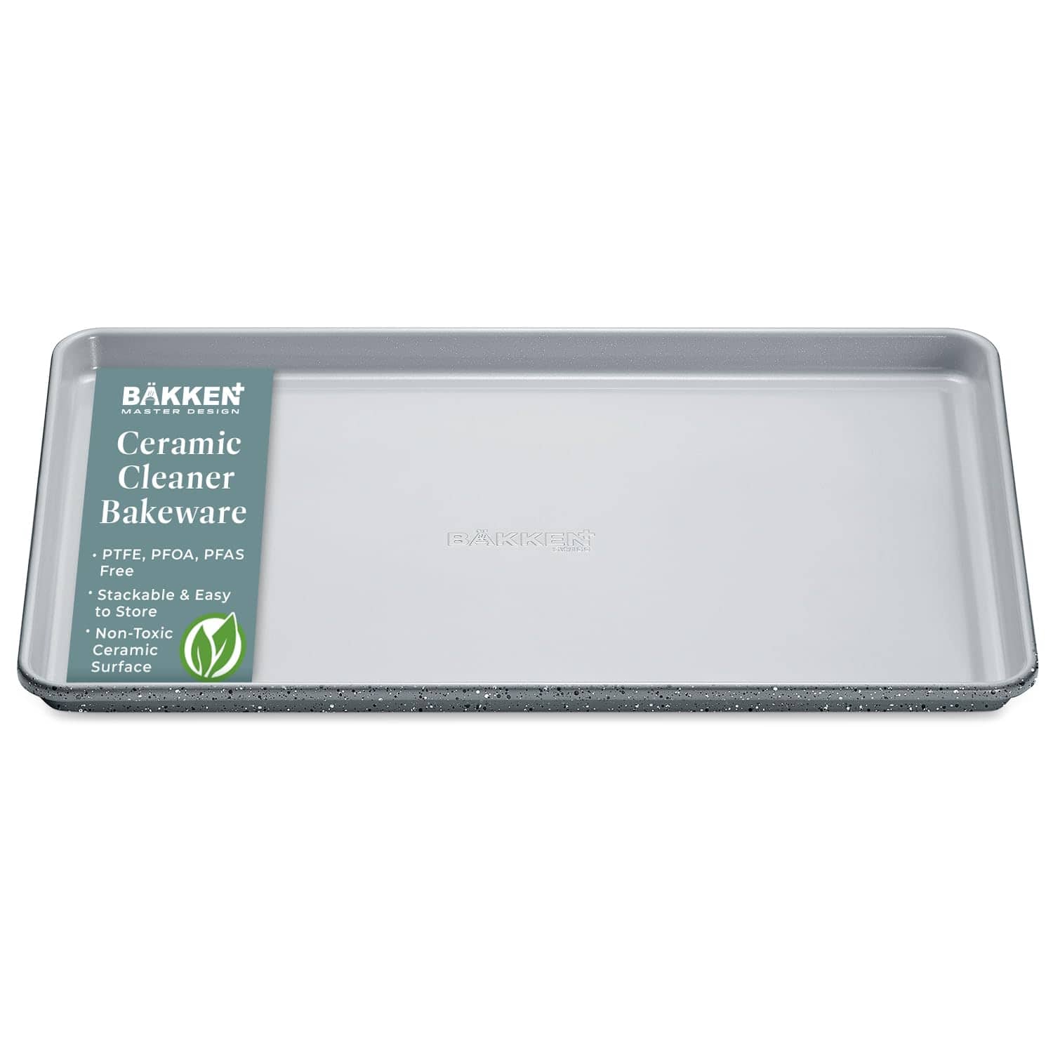 Bakken- Swiss - Premium 15.5"x10" Ceramic Baking Sheet – Non-Toxic, PFOA/PFAS Free, Non-Stick, Finish, Medium Size - Marble