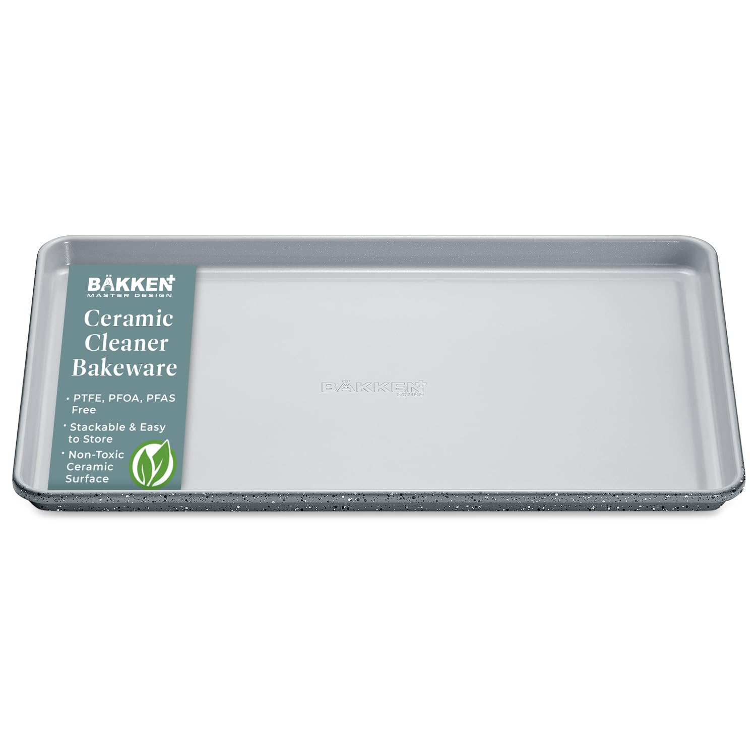 BAKKEN MASTER DESIGN Ceramic Cleaner Bakeware PTFE, PFOA, PFAS Free Stackable & Easy to Store Non-Toxic Ceramic Surface BAKKEN