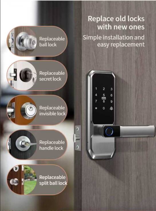 Replace old locks with new ones  
Simple installation and easy replacement  

- Replaceable ball lock  
- Replaceable secret lock  
- Replaceable invisible lock  
- Replaceable handle lock  
- Replaceable split ball lock