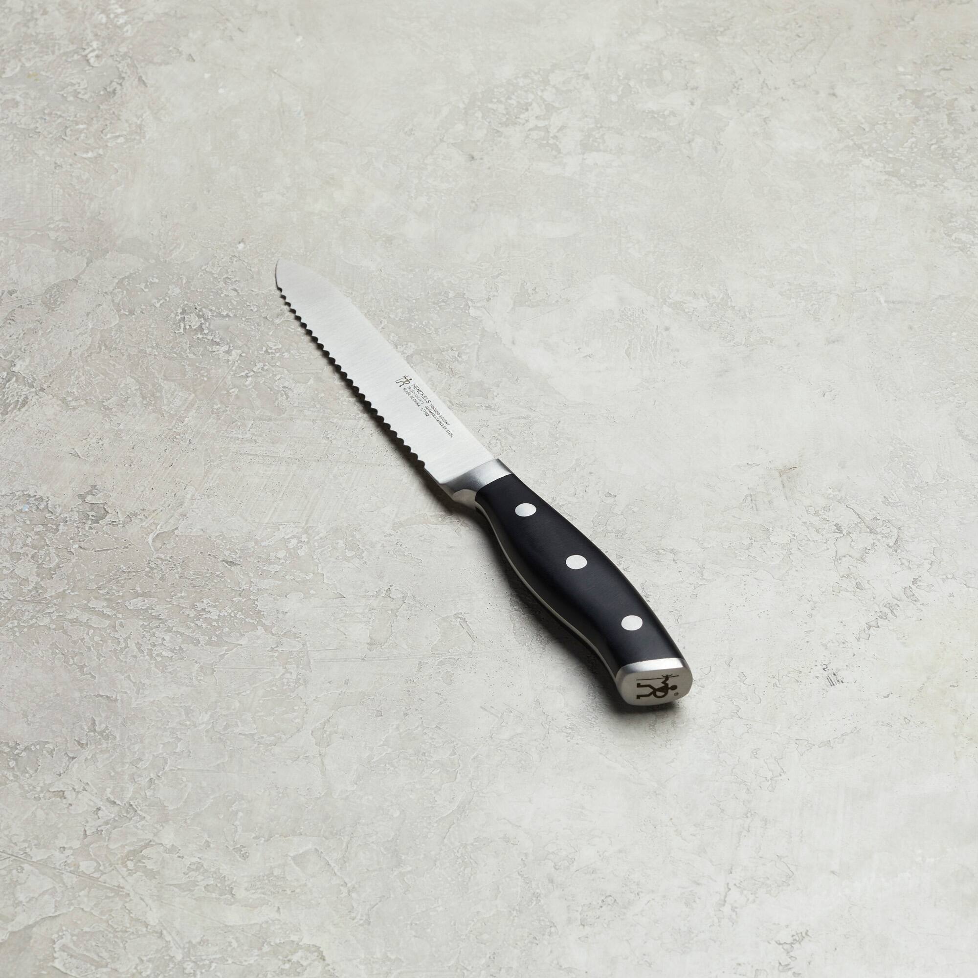 Alt View 2. Henckels - Henckels Forged Accent 5-inch Serrated Utility Knife - Stainless Steel.