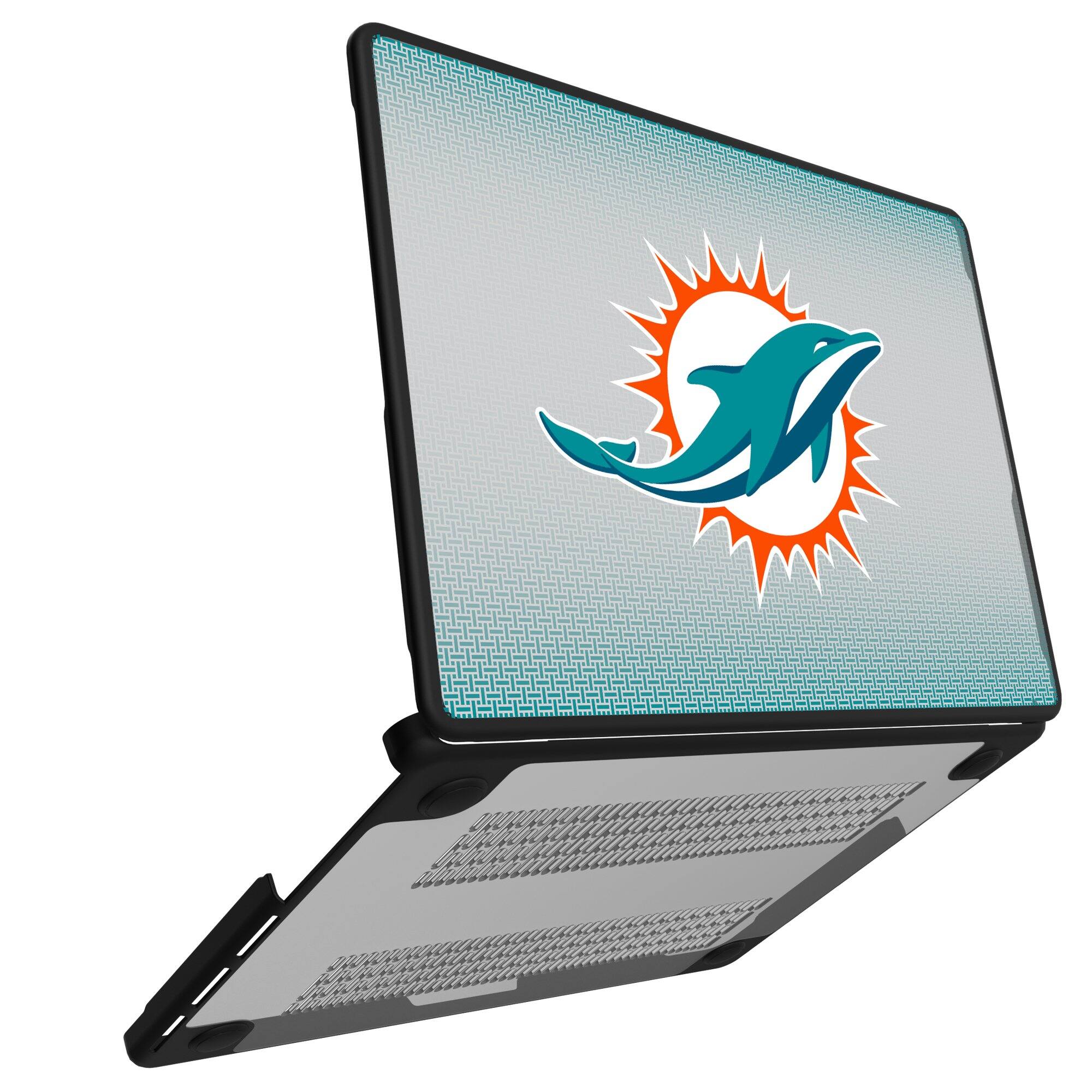 Alt View 1. Keyscaper - Miami Dolphins Linen MacBook Case - Pro 16 in - Multicolor.