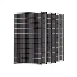 Renogy - 6pcs 320W Solar Panel 24V Monocrystalline On/Off Grid 1920W for RV Farm Home Rooftop Residential Commercial House - Black