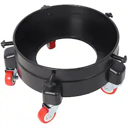 Ropilly - Car Wash Bucket Dolly, 11.25 Inch Bucket Dolly for 5 Gallon Buckets, Rolling Base with Locking Screws - Black