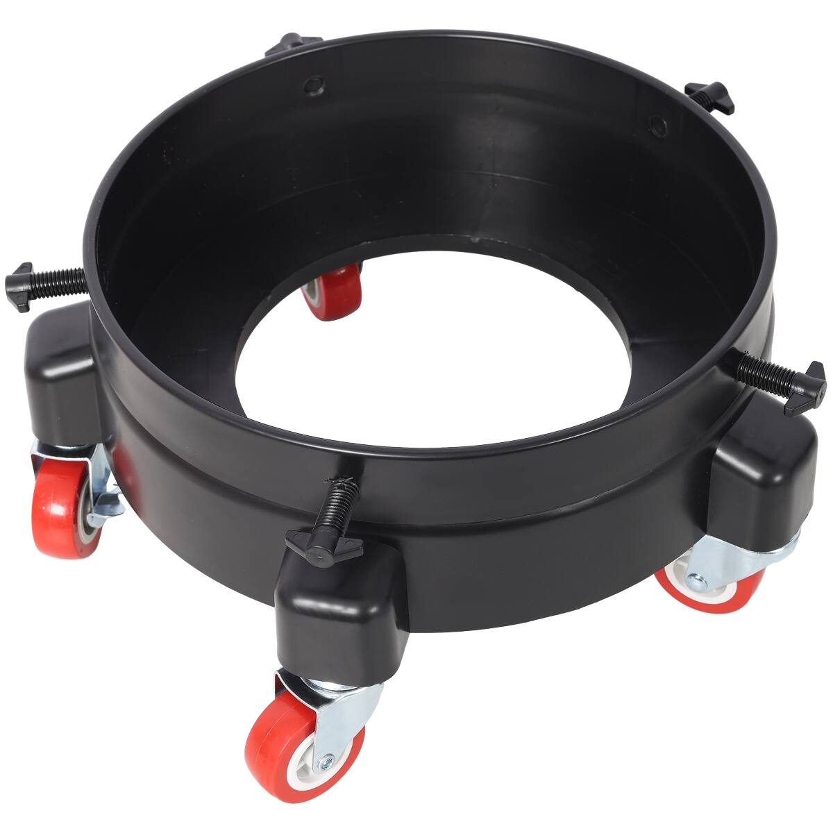 Front. Ropilly - Ropilly Car Wash Bucket Dolly, 11.25 Inch Bucket Dolly for 5 Gallon Buckets, Black Rolling Base with Locking Screws - Black.