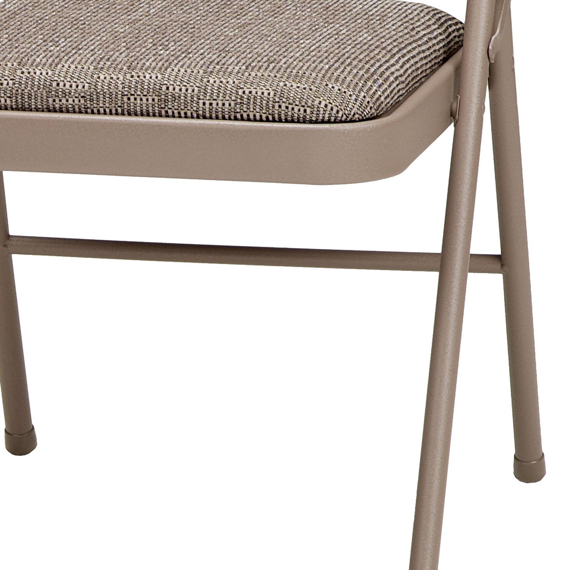 Alt View 7. MECO - MECO Sudden Comfort Deluxe Courtyard Fabric Padded Folding Chair, (Set of 4) - Chicory Lace/Courtyard Fabric.