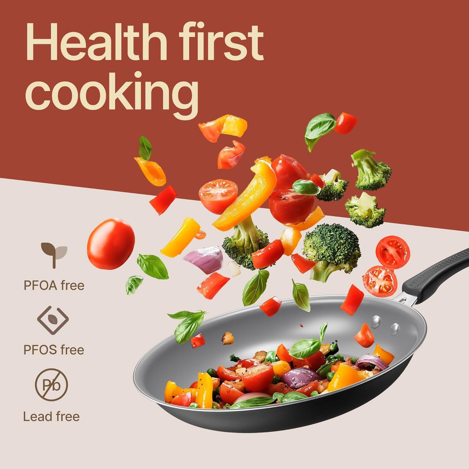 Health first cooking

PFOA free  
PFOS free  
Lead free