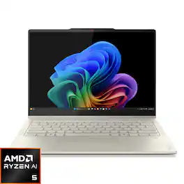 Lenovo - Yoga 7 2-in-1 14" 2K OLED Touchscreen Laptop - AMD Ryzen AI 5 330 2025 - 8GB Memory - 512GB Storage - Copilot+ PC - Seashell