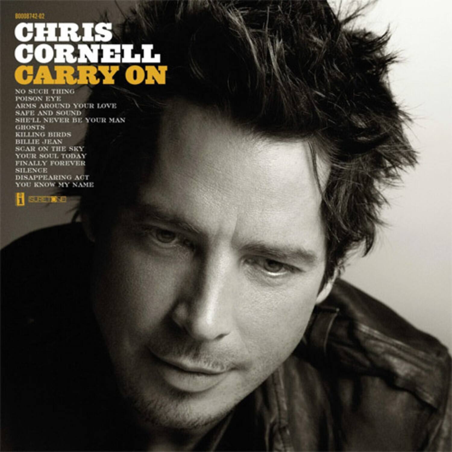80008742 02 CHRIS CORNELL CARRY ON NO SUCH THING POISON EYE ARMS AROUND YOUR LOVE SAFE AND SOUND SHE'LL NEVER BE YOUR MAN GHOSTS KILLING BIRDS BILLIE JEAN SCAR ON THE SKY YOUR SOUL TODAY FINALLY FOREVER SILENCE DISAPPEARING ACT YOU KNOW MY NAME