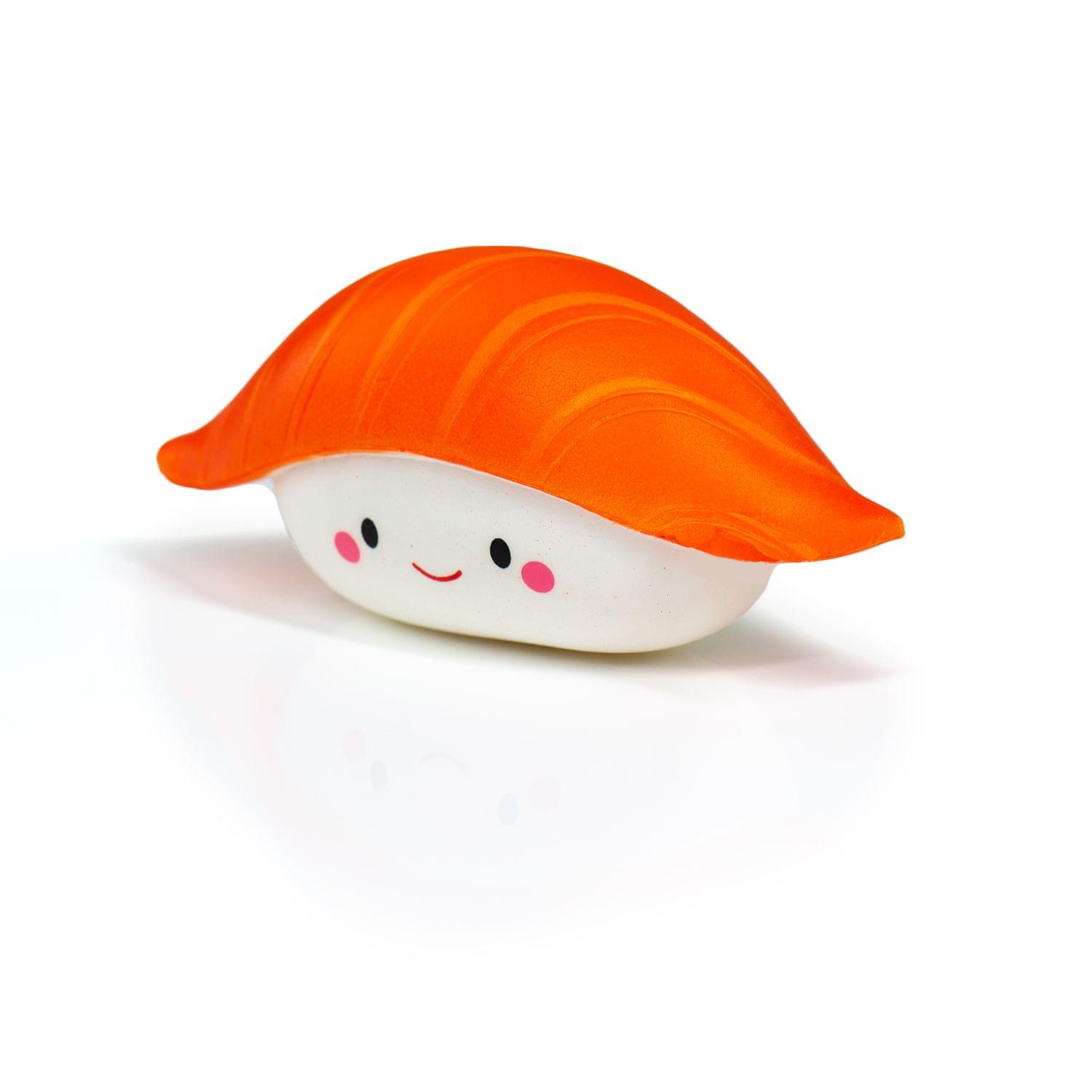 Alt View 10. Toynk - Smiling Salmon Nigiri Sushi Scented Squishy Foam Toy | Japanese Anime Collection - Orange.