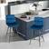 Angle. Costway - Set of 2 Velvet Bar Stools Bar Height Kitchen Dining Chairs with Metal Legs - Blue.