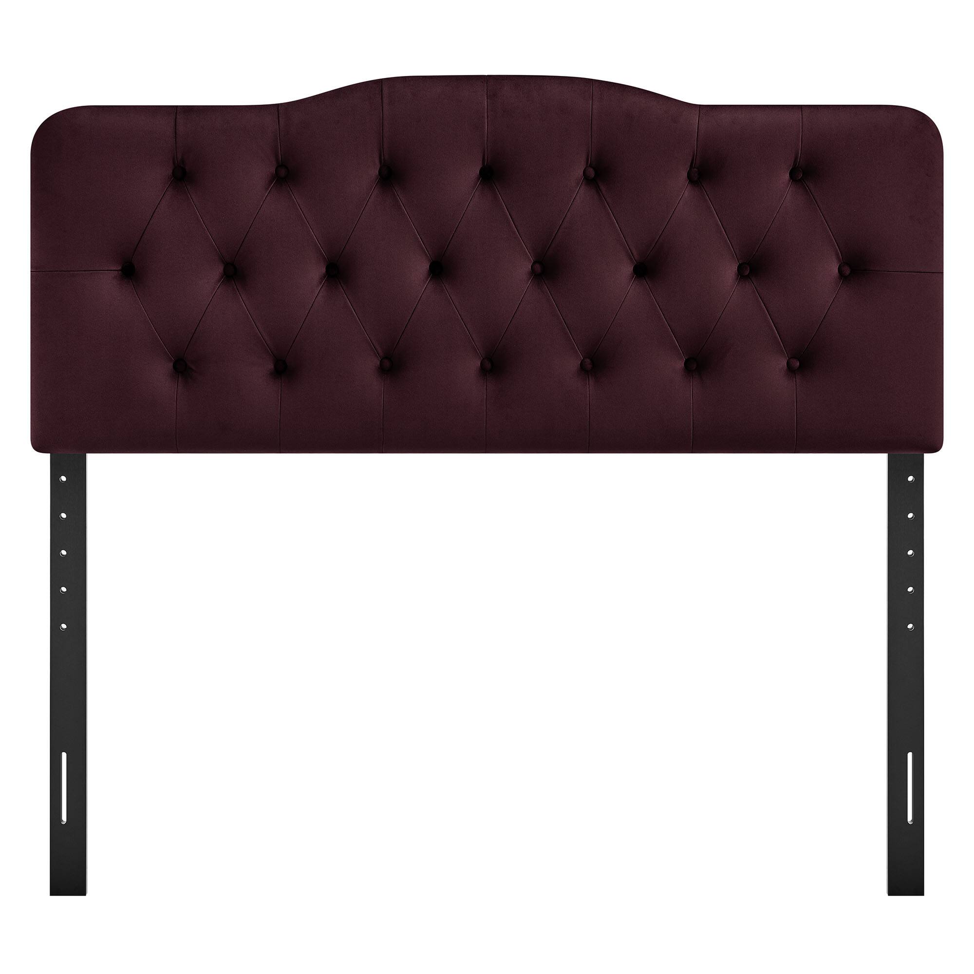 Alt View 2. Modway - Annabel Diamond Tufted Performance Velvet Headboard by Modway - Mulberry.