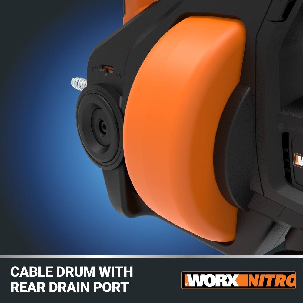 Cable Drum with Rear Drain Port  
Worx Nitro