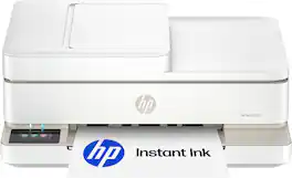 HP - Envy 6555 Wireless AI-Enabled All-in-One Inkjet Printer with 3 Months of Instant Ink - White