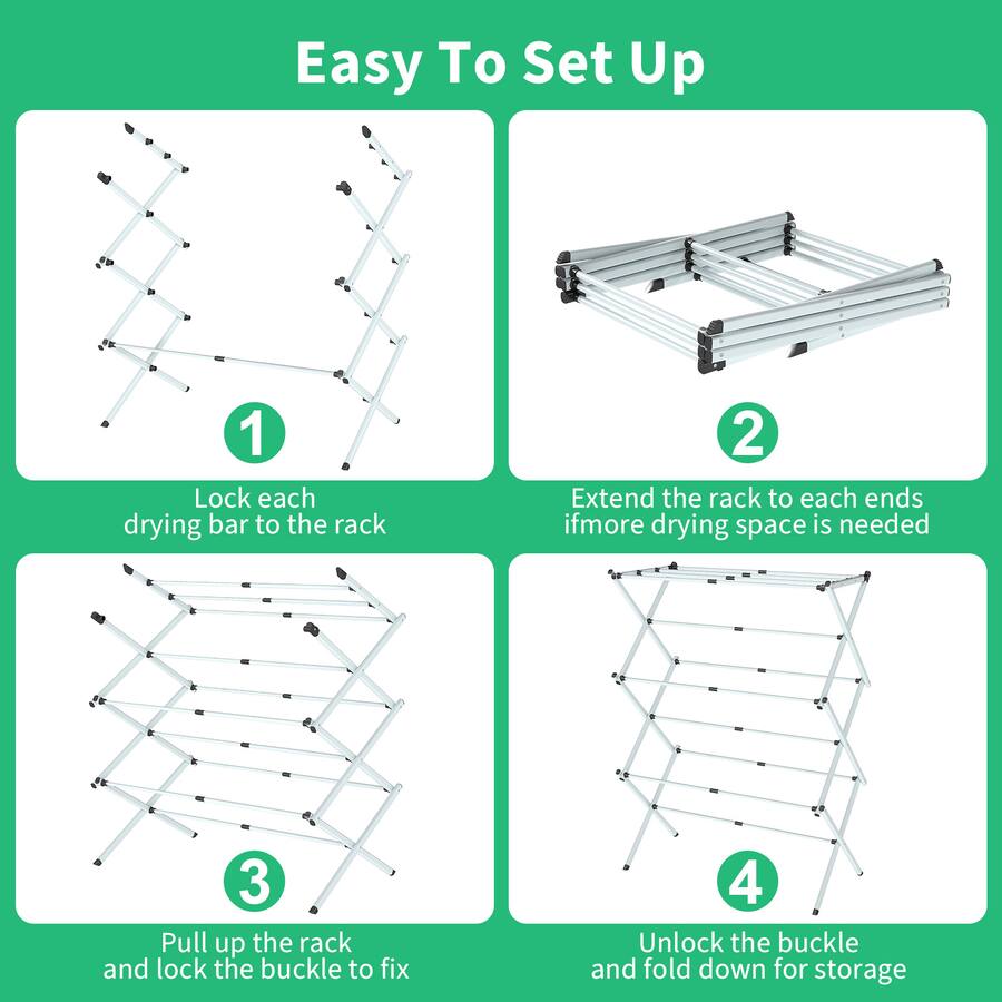 Fix Steel Rackt Sugift Folding Metal Drying Rack White - Best Buy