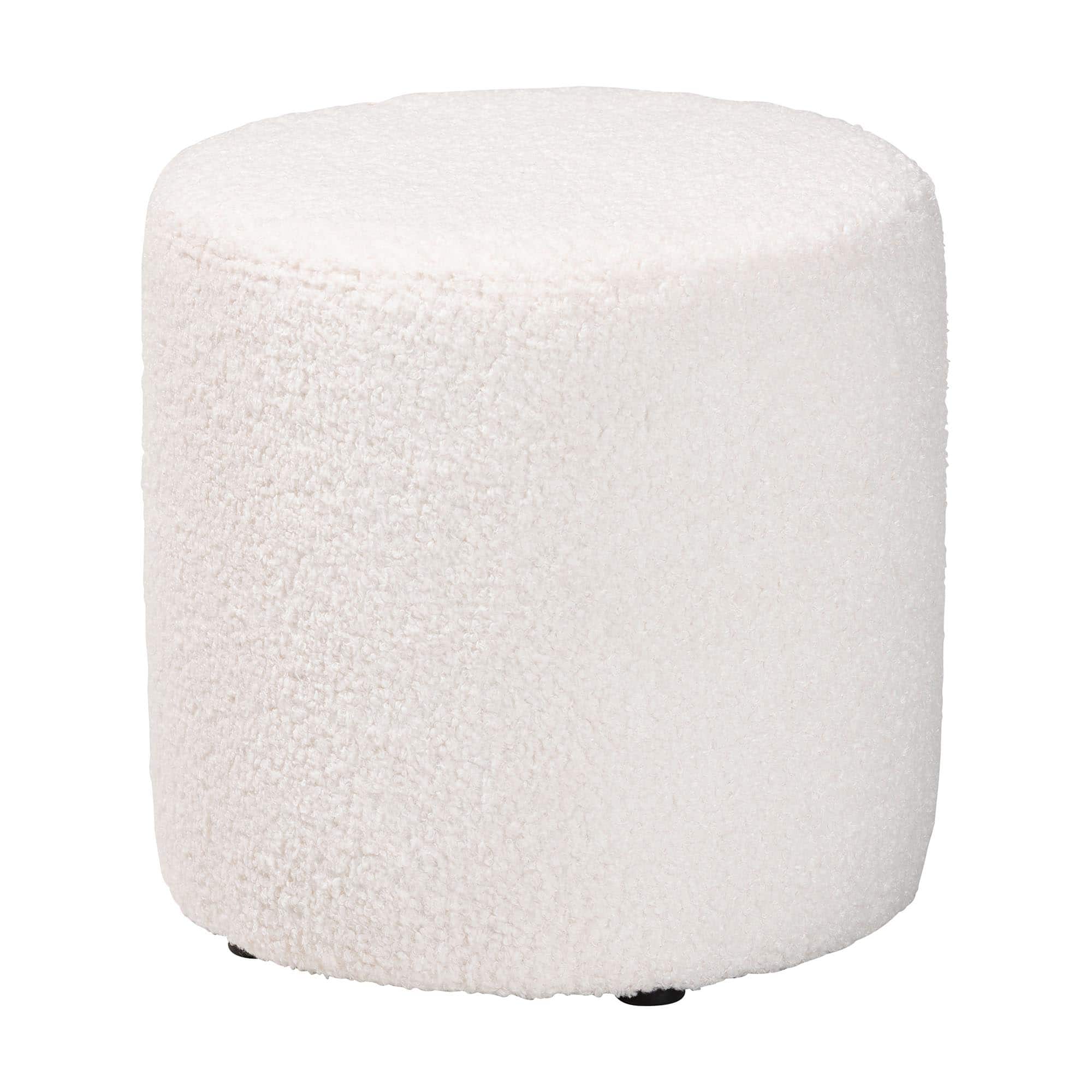Baxton Studio - Tori Modern and Contemporary Boucle Upholstered Ottoman - Ivory