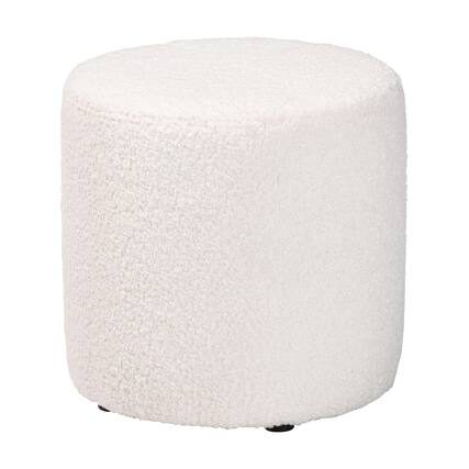 Front. Baxton Studio - Tori Modern and Contemporary Boucle Upholstered Ottoman - Ivory.