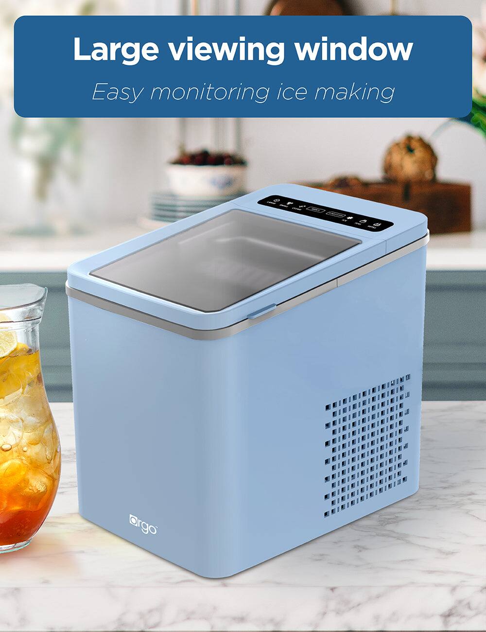 Large viewing window  
Easy monitoring ice making