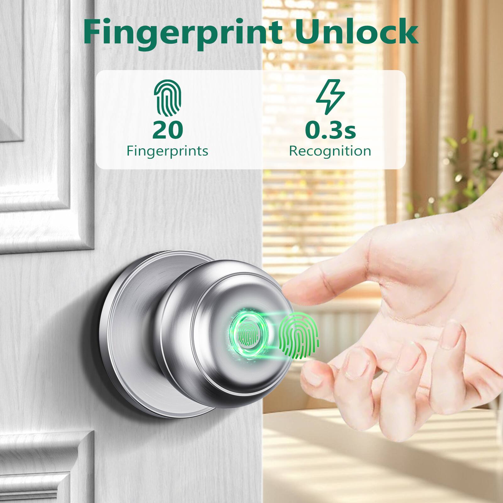 Fingerprint Unlock

20 Fingerprints

0.3s Recognition