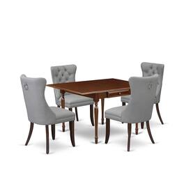 East West Furniture - 5 Piece Dinette Set - Red