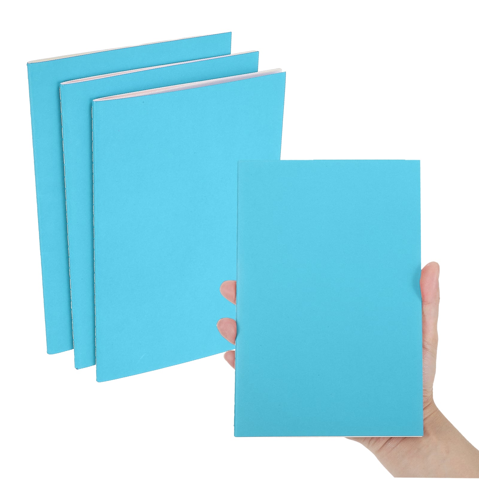Unique Bargains - 3pcs A5 Notebook, Pocket Kraft Memo Notepads Wide Ruled Lined Sketchbook 8.3x5.5 Inch 30 Sheets for Travel - Blue price history on PriceWatchPro