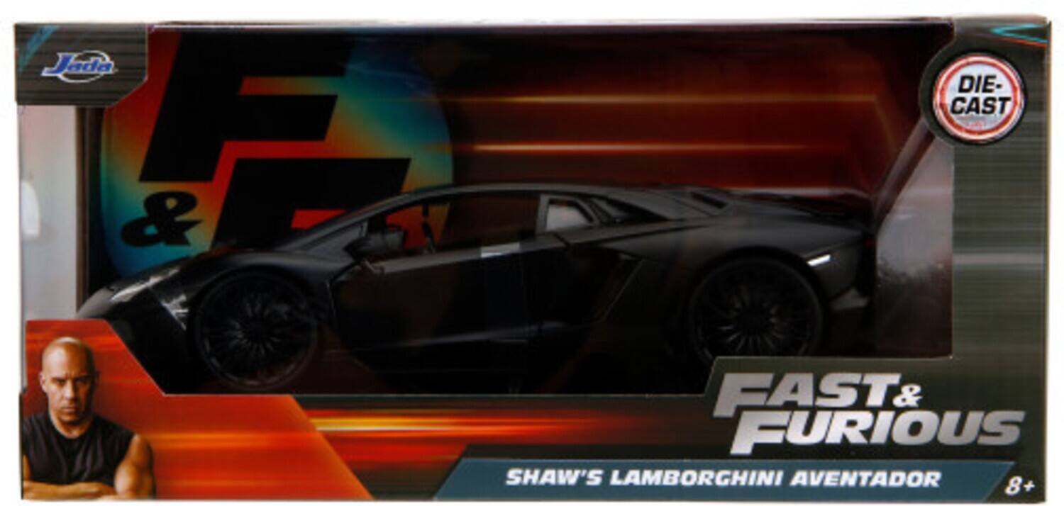 Jada DIE-CAST & FAST & FURIOUS SHAW'S LAMBORGHINI AVENTADOR 8+