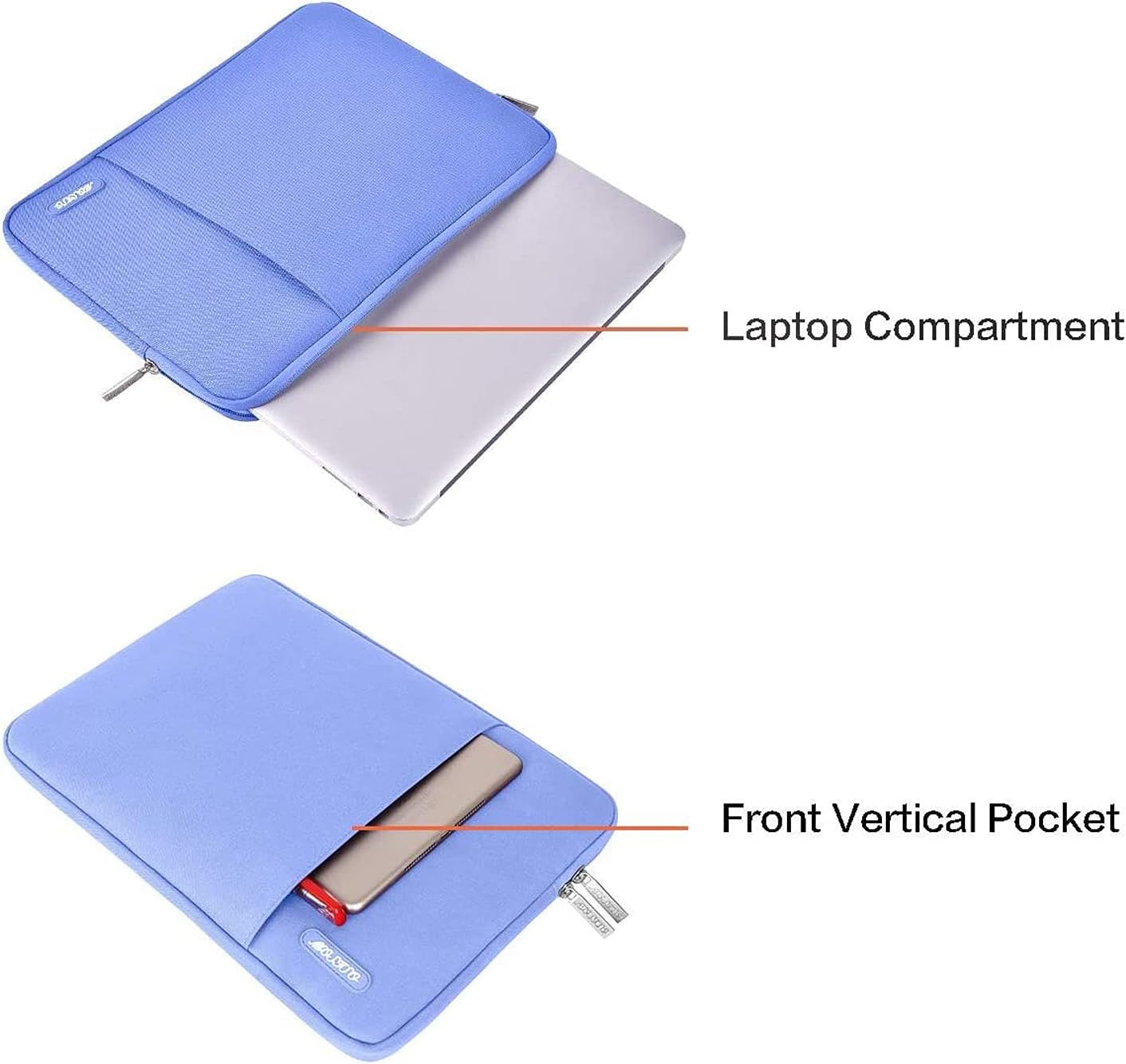 Laptop Compartment  
Front Vertical Pocket
