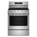 KitchenAid - 30 in. Wide 5 burners 5.0 cu. ft. Smart Freestanding Gas Range with Convection Cooking Modes - PrintShield Stainless Finish