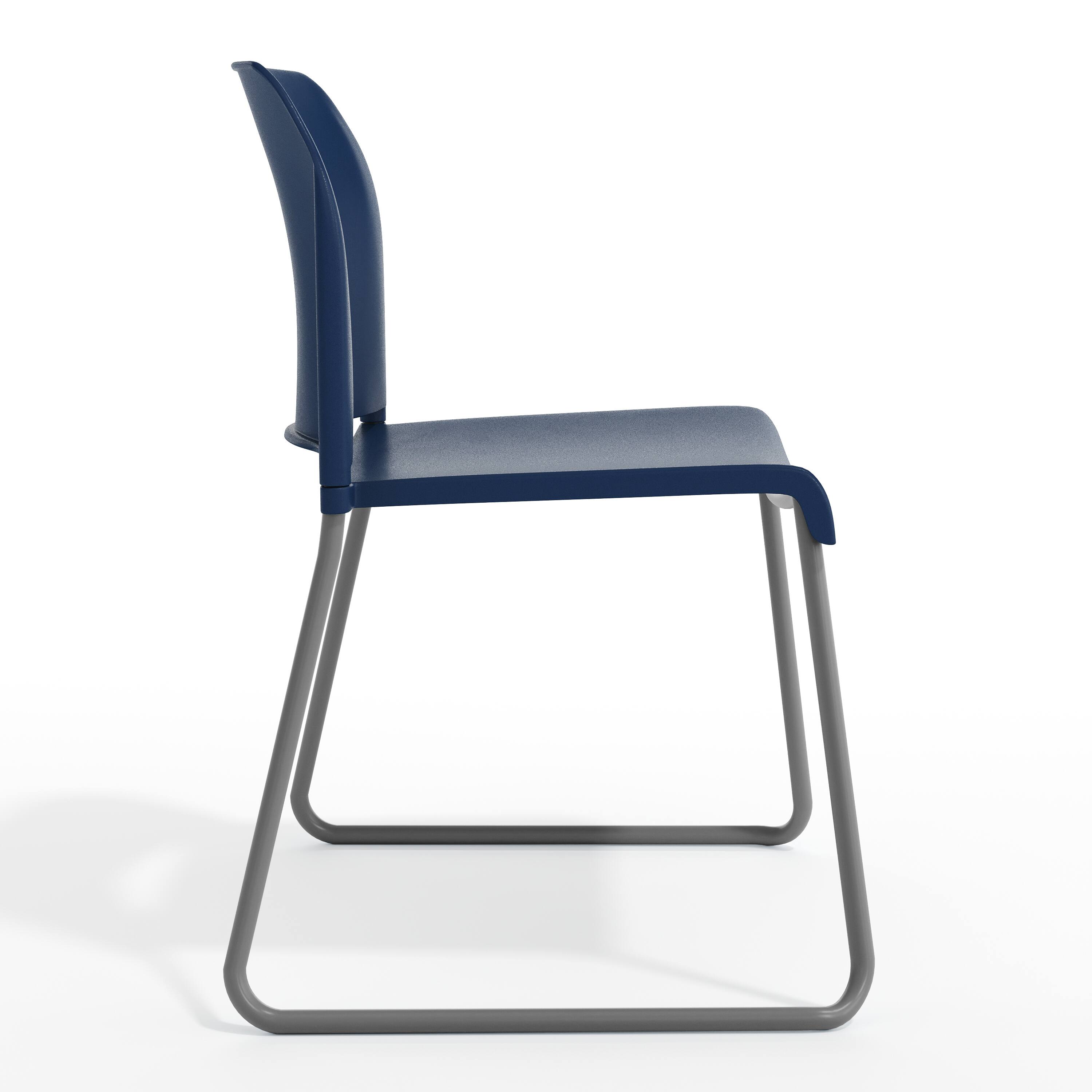 Emma + Oliver Calliope Set of 5 Stackable Office Reception Chairs with ...