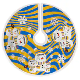 Pegasus - Los Angeles Chargers Snowman Sherpa Christmas Tree Skirt - Multicolor