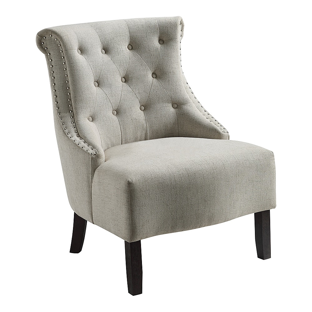 OSP Home Furnishings – Evelyn Tufted Chair in Fabric – Linen Sansujyuku sansujyuku.com